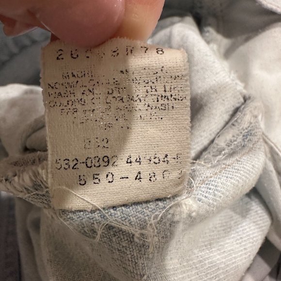 Levis Jean 550 XX Vintage USA Super Light Wash High Rise Relaxed Tapered W36 /38 - Picture 4 of 14